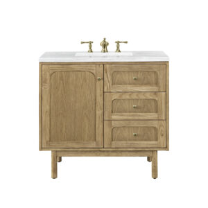 Laurent 36" Single Vanity, Light Natural Oak