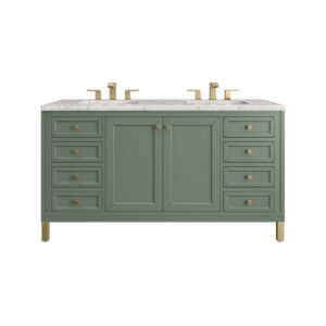Chicago 60" Double Vanity, Smokey Celadon