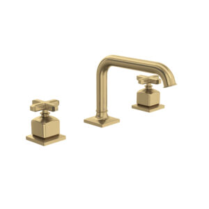 ROHL Apothecary™ Widespread Lavatory Faucet With U-Spout In Antique Gold