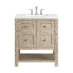 Breckenridge 30" Single Vanity, Whitewashed Oak