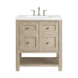 Breckenridge 30″ Single Vanity, Whitewashed Oak