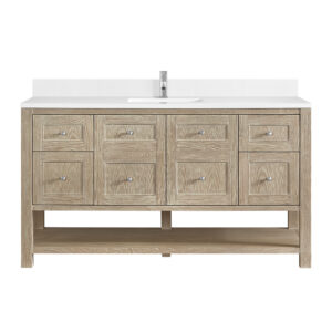 Breckenridge 60" Single Vanity, Whitewashed Oak