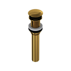 ROHL Lavatory Push Drain Without Overflow In Unlacquered Brass