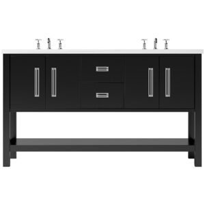 Vander 72″ Kiawah Double Bath Vanity In Noir