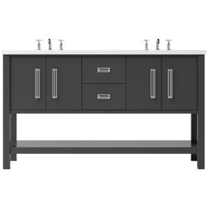 Vander 72″ Kiawah Double Bath Vanity In Off Black
