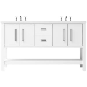 Vander 72″ Kiawah Double Bath Vanity In Pure White