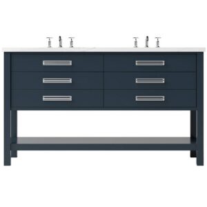 Vander 72″ Kiawah Double Drawer Bath Vanity In Hague Blue