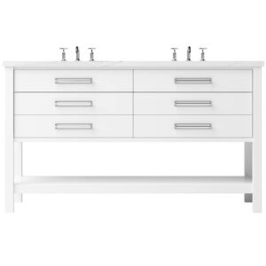 Vander 72″ Kiawah Double Drawer Bath Vanity In Pure White