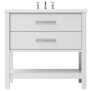 Vander 48″ Kiawah Two-Drawer Single Bath Vanity In Strong White