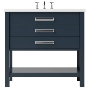 Vander 48″ Kiawah Three-Drawer Single Bath Vanity In Hague Blue