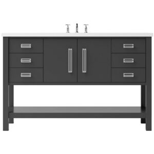 Vander 60″ Kiawah Single Extra Wide Bath Vanity In Off Black