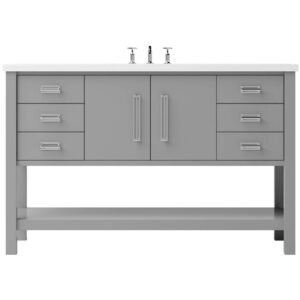 Vander 60″ Kiawah Single Extra Wide Bath Vanity In Platinum Gray