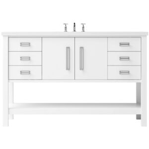 Vander 60″ Kiawah Single Extra Wide Bath Vanity In Pure White