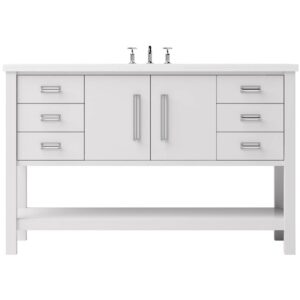 Vander 60″ Kiawah Single Extra Wide Bath Vanity In Strong White