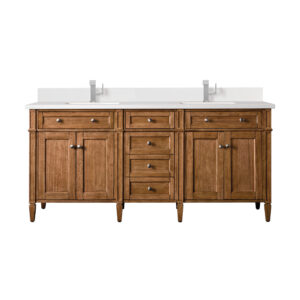 Brittany 72" Double Vanity, Saddle Brown