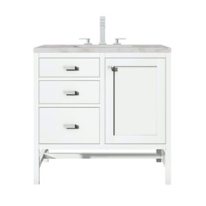Addison 36" Single Vanity, Glossy White