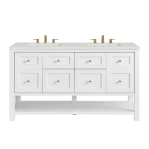Breckenridge 60" Double Vanity, Bright White