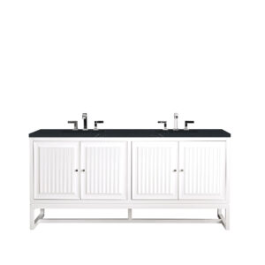Athens 72" Double Vanity, Glossy White