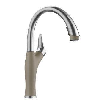 Blanco Artona Pull-Down Dual-Spray Kitchen Faucet 1.5 GPM - PVD Steel/Truffle