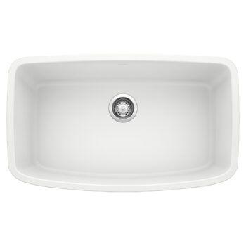 Blanco Valea SILGRANIT 32" Super Single Undermount Kitchen Sink - White