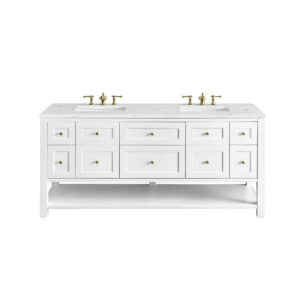 Breckenridge 72" Double Vanity, Bright White