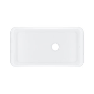 ROHL Allia™ 34″ Fireclay Single Bowl Undermount Kitchen Sink In White