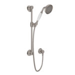 ROHL Handshower Set With 22" Slide Bar and Single Function Handshower In Satin Nickel