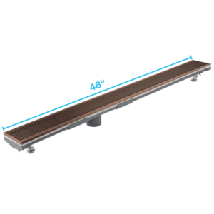 QM Lagos Series. 48″ Adjustable Kit (2″ outlet):  Wedgewire Line. Bronze