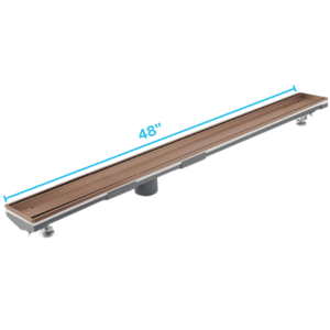 QM Lagos Series. 48″ Adjustable Kit (2″ outlet):  Mist (Tile-in) Line. Bronze