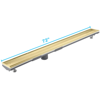 QM Lagos Series. 72" Adjustable Kit (2" outlet):  Mist (Tile-in) Line. Gold
