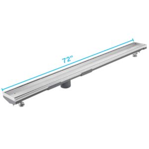 QM Lagos Series. 72″ Adjustable Kit (2″ outlet):  Mist (Tile-in) Line. Satin