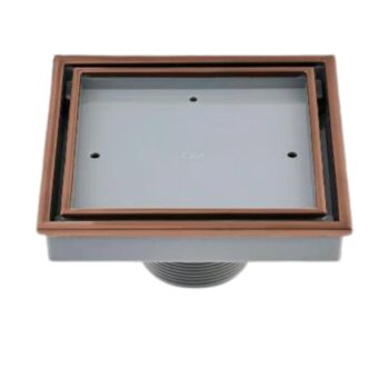 QM Lagos Series. Veil Line. 5 3/4" Square Drain. Bronze