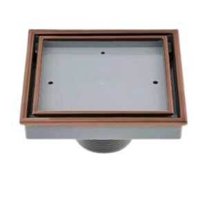 QM Lagos Series. Veil Line. 5 3/4″ Square Drain. Bronze