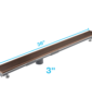QM Lagos Series. 36″ Adjustable Kit (3″ High Flow outlet):  Wedgewire Line. Bronze