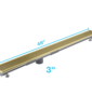 QM Lagos Series. 48″ Adjustable Kit (3″ High Flow outlet):  Wedgewire Line. Gold