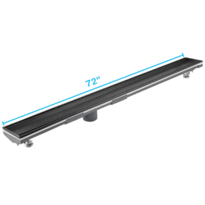 QM Lagos Series. 72″ Adjustable Kit :  Mist (tile-in). Black Finish
