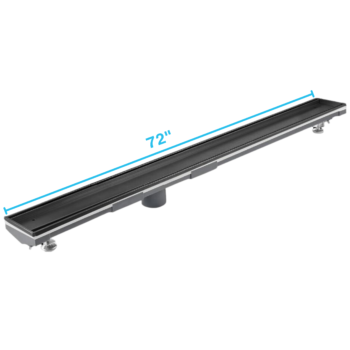 QM Lagos Series. 72" Adjustable Kit :  Mist (tile-in). Black Finish