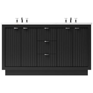 Vander 72″ LeCrieú Double Bath Vanity In Noir