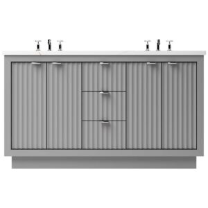 Vander 72″ LeCrieú Double Bath Vanity In Platinum Gray