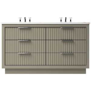 Vander 72″ LeCrieú Double Drawer Bath Vanity In French Olive