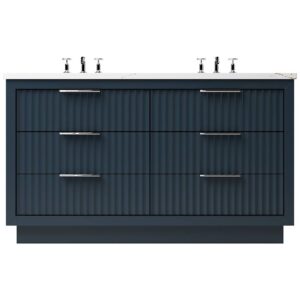 Vander 72″ LeCrieú Double Drawer Bath Vanity In Hague Blue