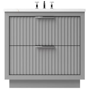 Vander 48″ LeCrieú Two-Drawer Single Bath Vanity In Platinum Gray