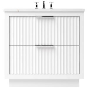 Vander 48″ LeCrieú Two-Drawer Single Bath Vanity In Pure White