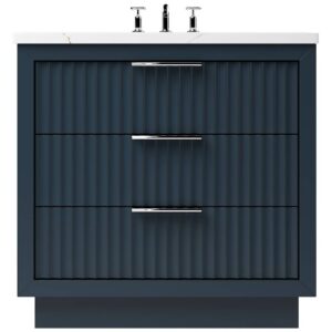 Vander 48″ LeCrieú Three-Drawer Single Bath Vanity In Hague Blue