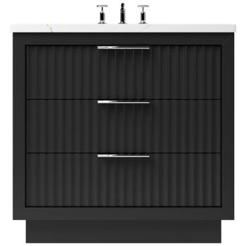 Vander 48" LeCrieú Three-Drawer Single Bath Vanity In Noir