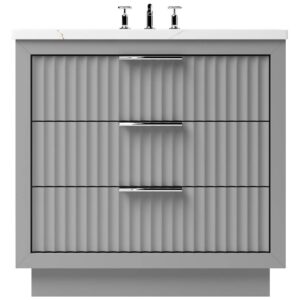 Vander 48″ LeCrieú Three-Drawer Single Bath Vanity In Platinum Gray