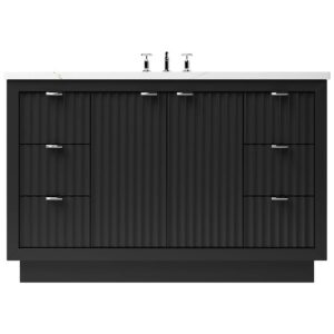 Vander 60″ LeCrieú Single Extra Wide Bath Vanity In Noir