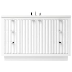 Vander 60″ LeCrieú Single Extra Wide Bath Vanity In Pure White