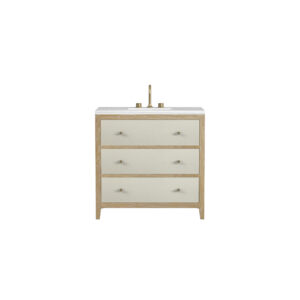 Celeste 36" Single Vanity, Sunwashed Oak with Embossed Shagreen