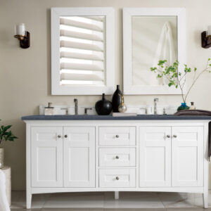 Palisades 72" Double Vanity, Bright White